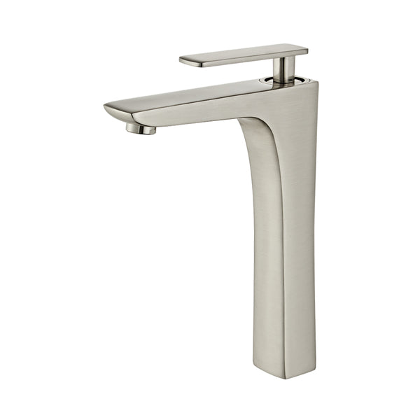 YUNDOOM Grifo para lavabo plateado cepillado 101332