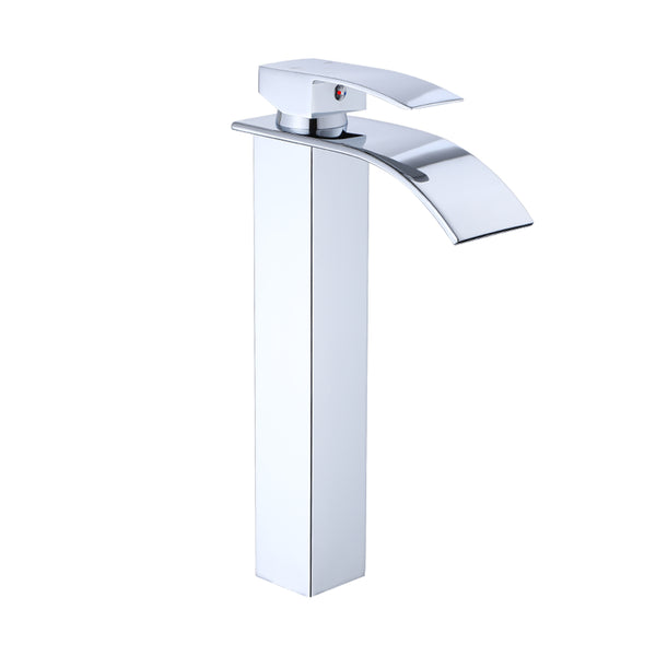 YUNDOOM  Silver bright face waterfall basin faucet  102431